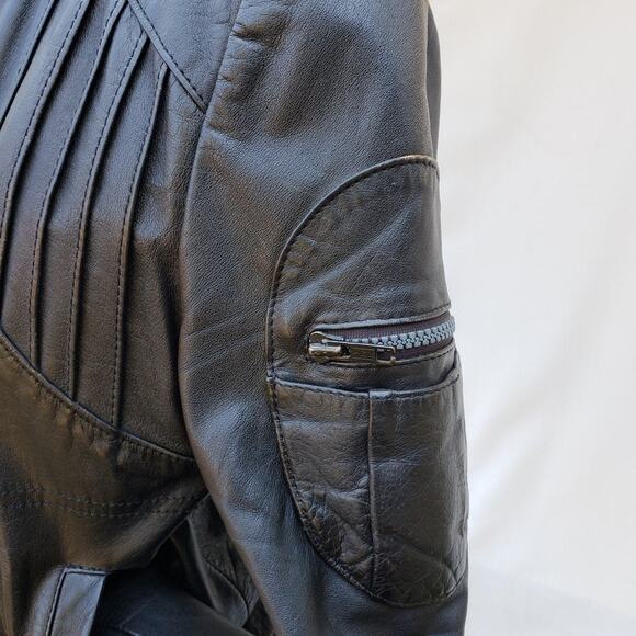 Casablanca Womens Leather Motorcycle Jacket - Picture 2 of 8